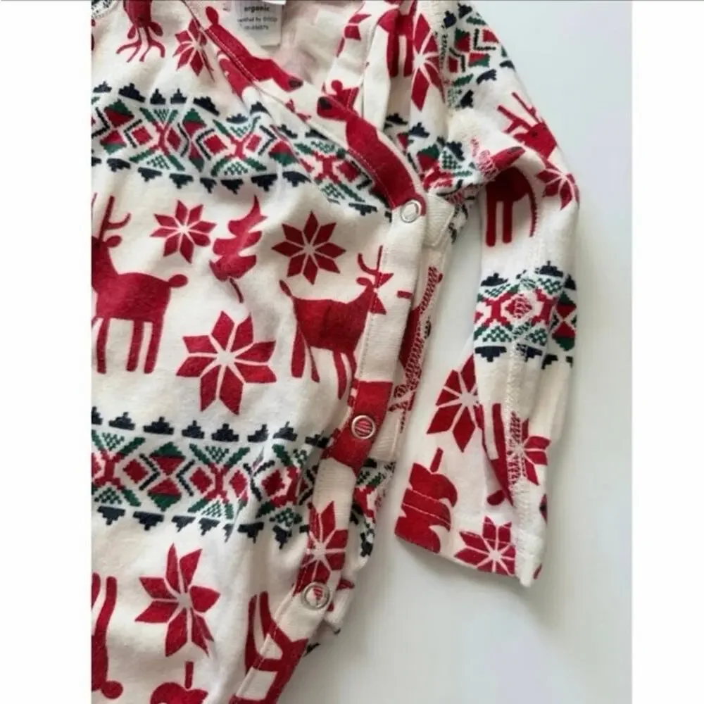 Hanna Andersson Organic Dear Deer Baby Outfit Size 70